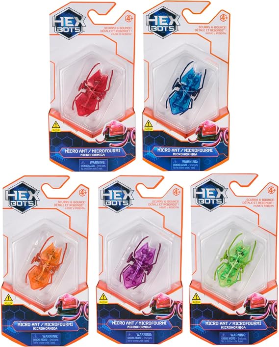 HEX BOTS Scurry & Bounce 2.5' 6cm Micro Ants - (Complete Set of All 5)