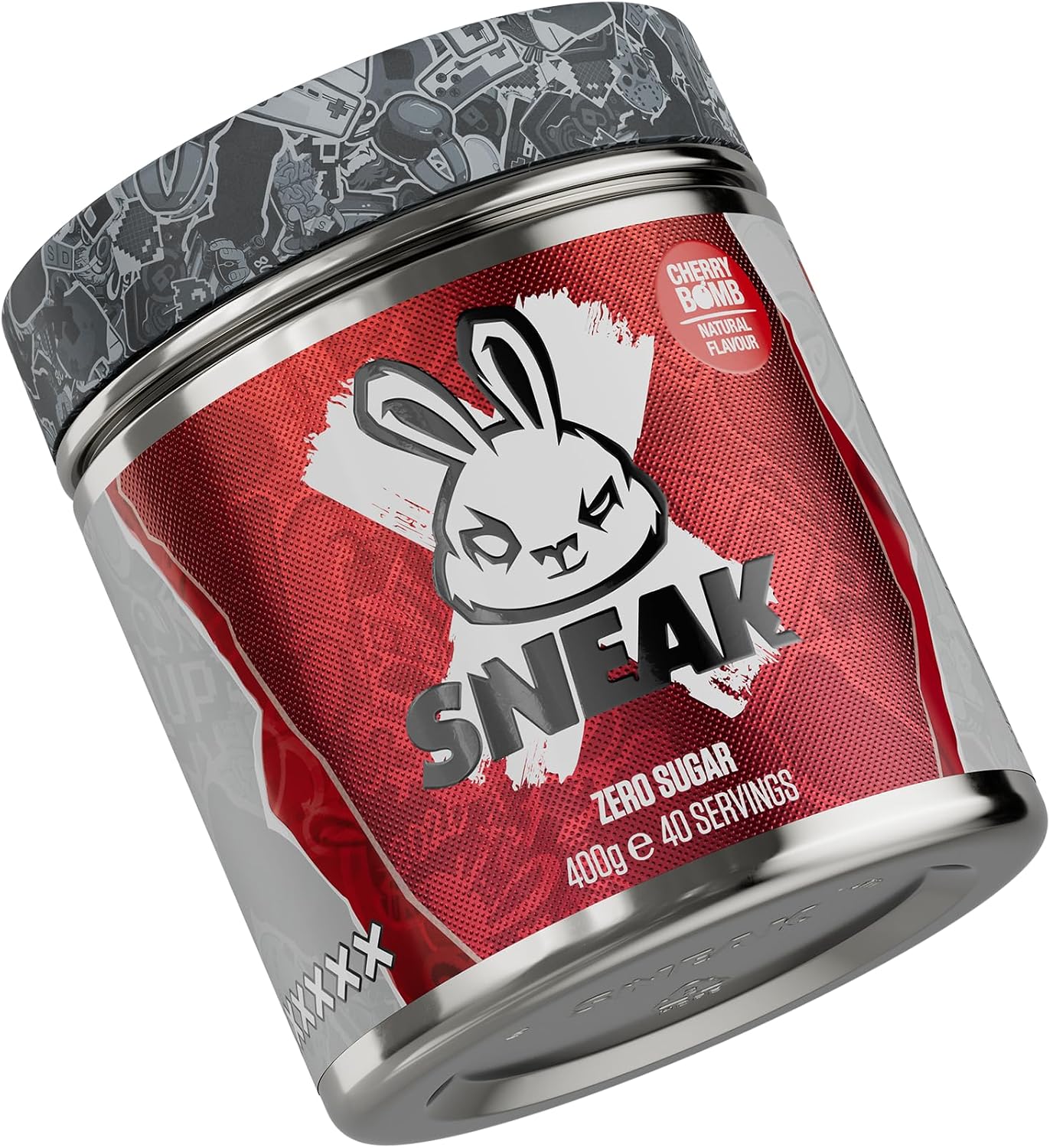 SNEAK Energy Drink Powder | Cherry Bomb |No Sugar. No Nasties. Just Natural Caffeine, Focus-Boosting Nootropics | 40 Servings