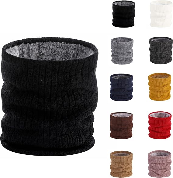Pukavt Winter Knitted Neck Gaiter For Men And Women Neck Warmer