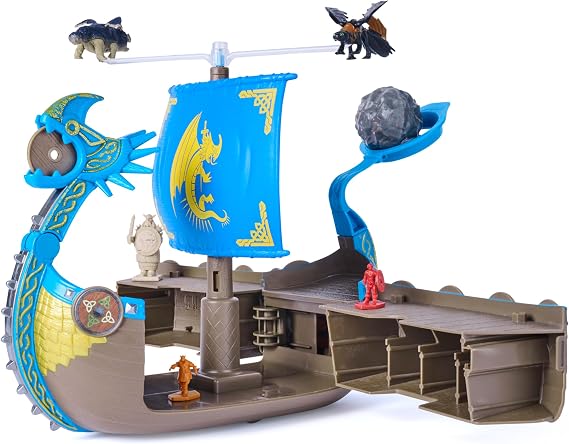DreamWorks Dragons Transforming Viking Battle Ship Toy Figure Playset