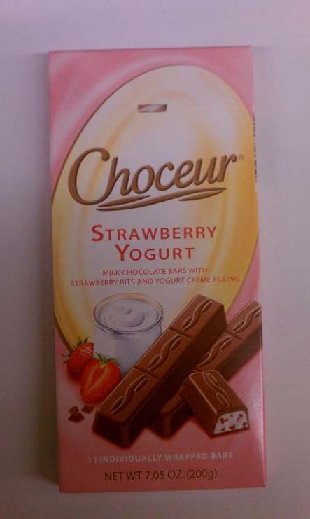 Choceur Milk Chocolate Bars with Strawberry and Yogurt (pack of 6)