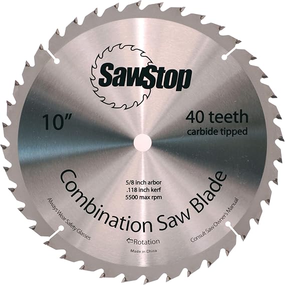 SawStop 40-Tooth Combination Table Saw Blade CNS-07-148
