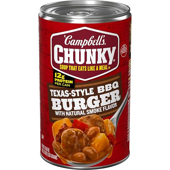Campbell's Chunky Texas-Style BBQ Burger Soup, 18.8 Oz
