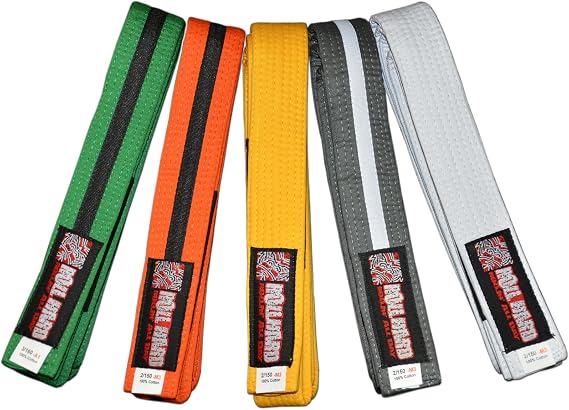 Brand - Youth IBJJF Belts (Yellow/White Stripe, M3)