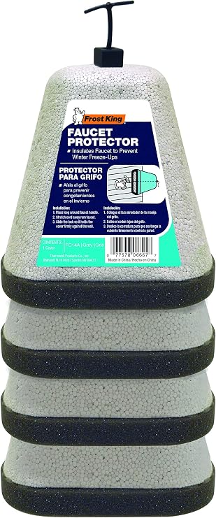 Frost King FC1 Outdoor Foam Faucet Cover, Water Resistant, Green, Oval (Pack of 4)