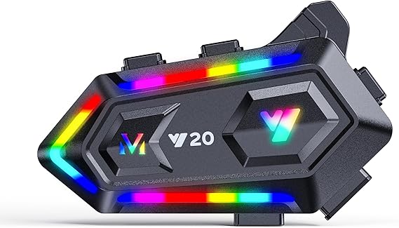 Y20 RGB Helmet intercom Bluetooth Headset For Helmet (No Match)