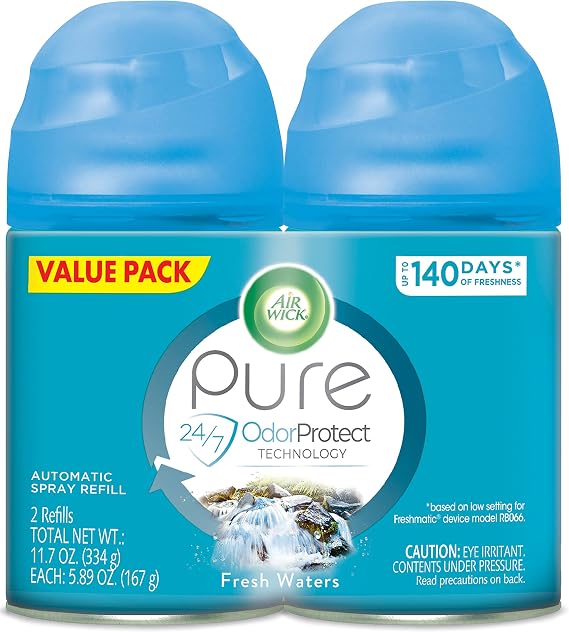 Air Wick Automatic Air Freshener Spray Refill, Fresh Waters, Essential Oils