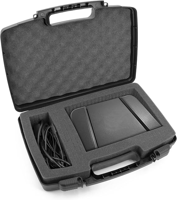 CASEMATIX Travel Case Compatible with Elgato Stream Deck Pedal and Accessories - Hard Shell Carrier with Customizable Foam Interior, Padlock Rings and Accessory Storage, Case Only