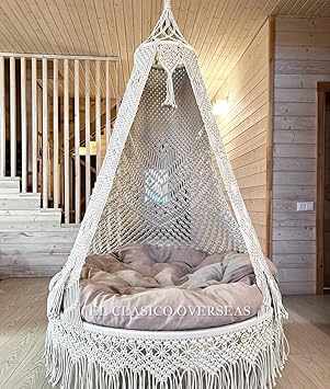 Hanging Macrame Swing Chair Cushion Only