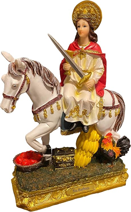 Statues St. Santa Barbara a Caballo Religious