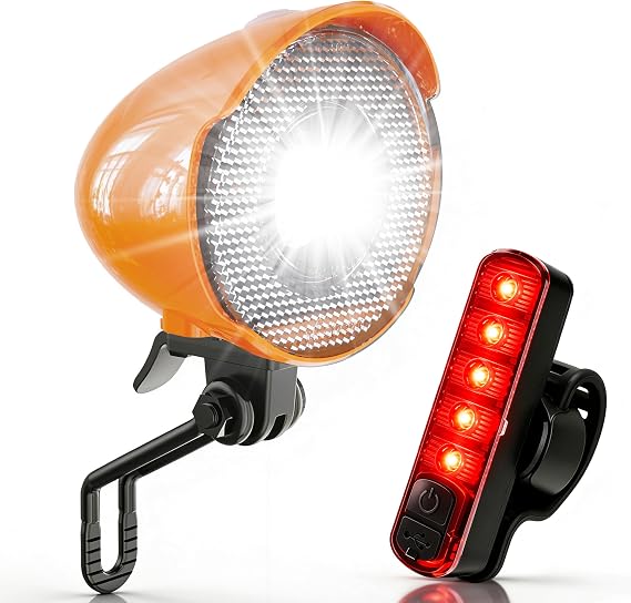 Vintage Bicycle Light, 350Lumen HighBrightness Retro BicycleHeadlight, Night Riding SafetyLight with Bracket