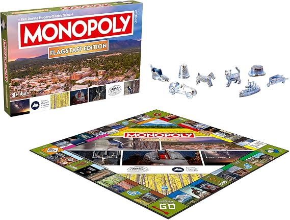 Monopoly Board Game Flagstaff, AZ Edition: 2-6 Players Family Board Games for Kids and Adults, Board Games for Kids 8 and Up, Great for Game Night