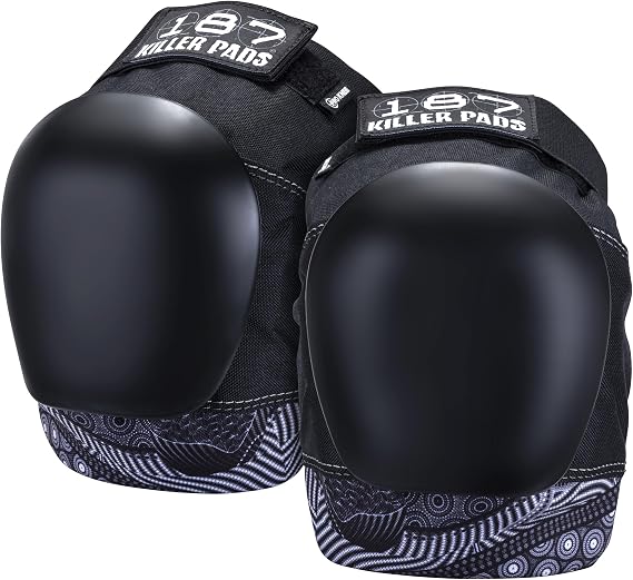 187 Killer Pads Pro Knee Pad, Black, Junior (Keegan Palmer Signature Edition, Large)