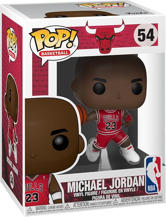 Funko POP! NBA: Chicago Bulls - Michael Jordan | Official Sports Merch - Collectable Vinyl Figurine for Shelf Display - Birthday Gift Idea for Fans and Collectors