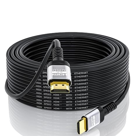 Soonsoonic 4K HDMI Cable 15M | 18Gbps Ultra High Speed HDMI 2.0 Cable & 4K@60Hz HDR 3D ARC HDCP2.2 Ethernet HDMI Cable | for UHD TV Monitor Laptop Xbox PS4/PS5 ect