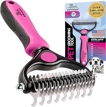 Pat Your Pet Deshedding Dog Brush For Shedding Cat Brushes For Indoor Cats, Double-Sided Cat Brush Deshedding & Grooming Tool For Long Haired And Short Haired Dogs, Skin-Friendly