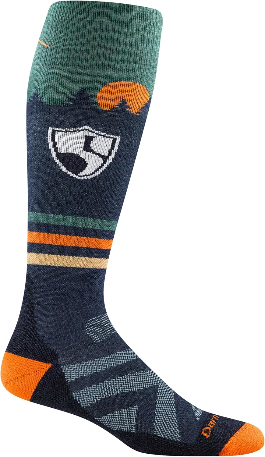 Darn Tough Snow Socks for Men - Lightweight RFL Over-the-Calf Ski & Snowboard Socks, Merino Wool Hiking Socks for Men, Breathable Boot Socks for Men, Moisture Wicking Wool Socks - Eclipse, Large