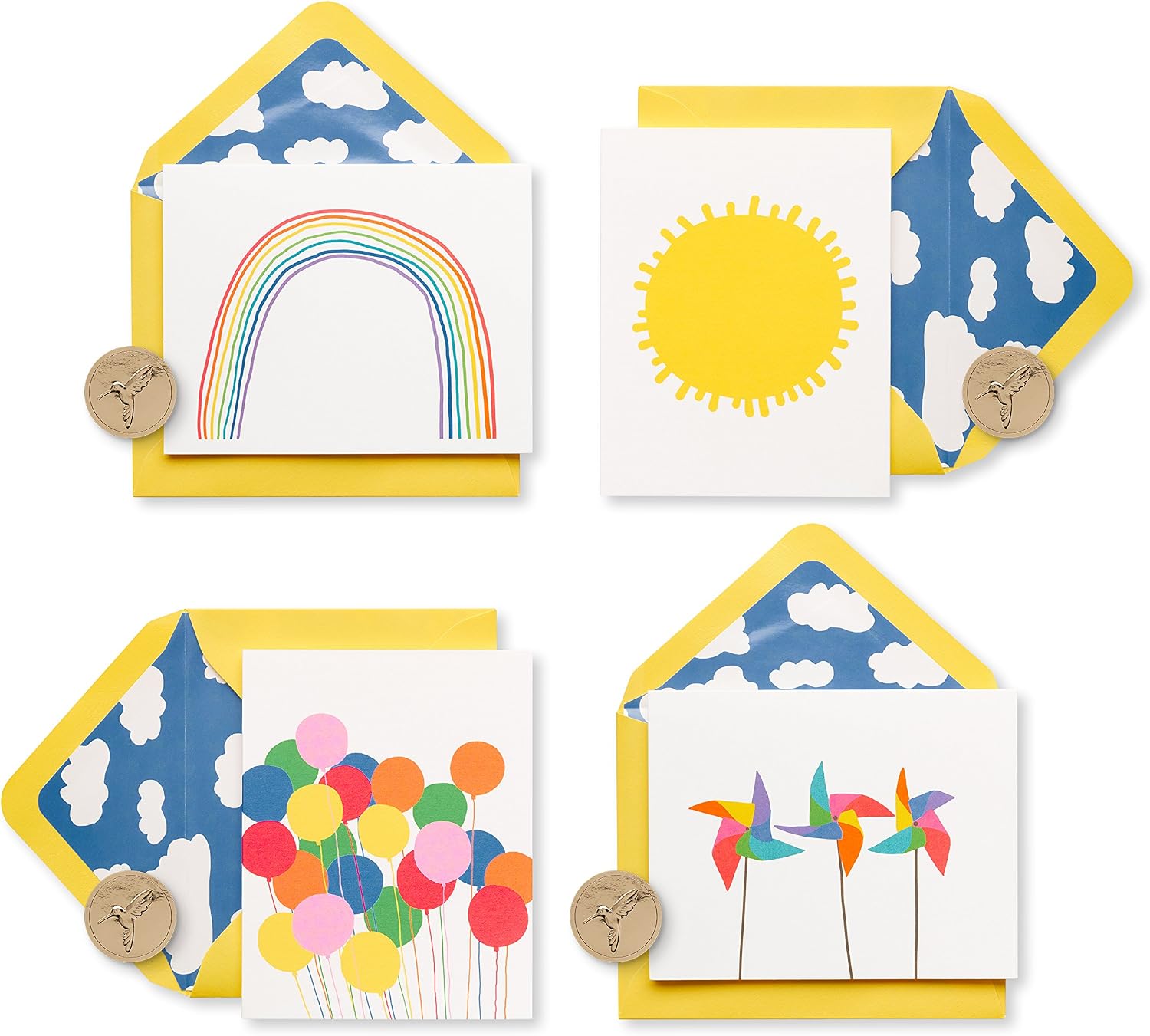 Papyrus Blank Cards with Envelopes, Little Box of Happy 20-Count