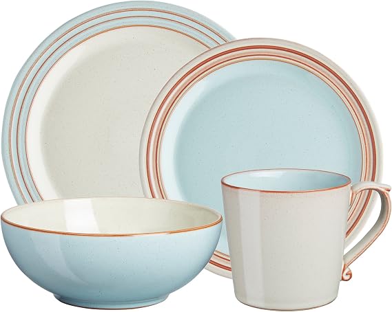 Denby USA Heritage 4 Piece Pavilion Place setting Dinnerware Set, Multicolor