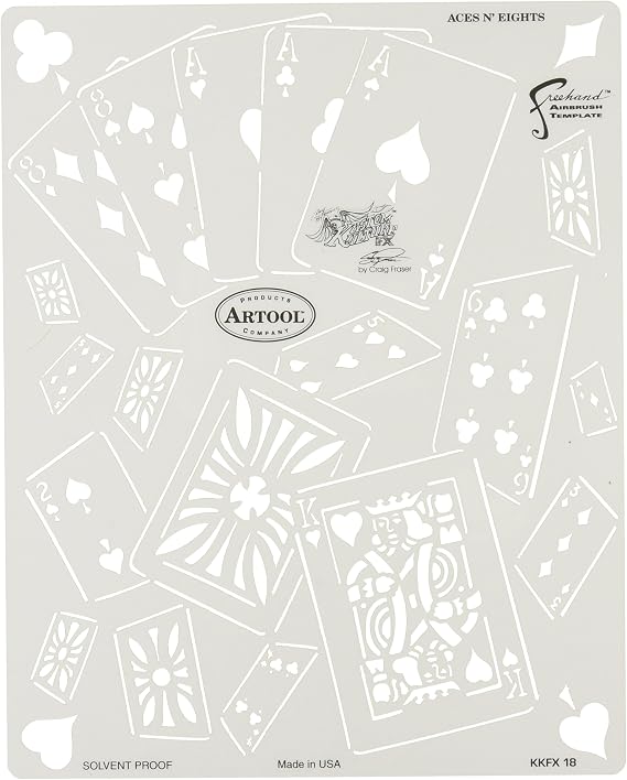 Artool Freehand Airbrush Templates, Kustom Kulture - Aces N. Eights