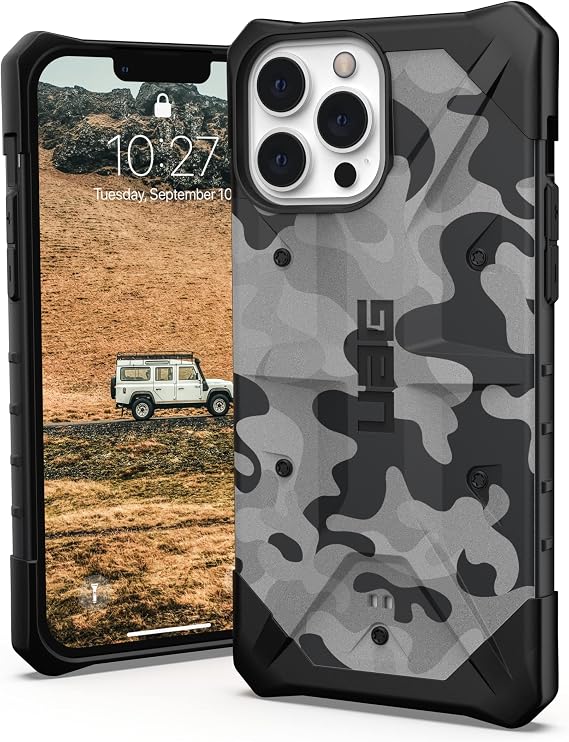 URBAN ARMOR GEAR UAG iPhone 13 Pro Max Case, Black Midnight Camo Heavy Duty Lightweight Slim Shockproof Pathfinder SE Protective Cover 6.7" Screen