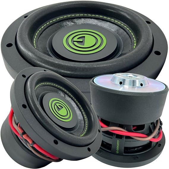 Gravity 1x 6.5 Inch 600 Watt Car Audio Subwoofer w/ 4 Ohm DVC 6.5" Sub Single - Feature Dual Voice Coil, Thick Magnet, Design for Car, ATV, Van, High Performance Car Show