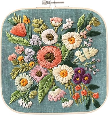 PATIKIL 7.9 x 7.9 Square Embroidery Hoops, Adjustable Bamboo Cross Stitch Hoops Ring Embroidery Frame Punch Needle Hoop for Sewing, Needlework, DIY Sewing Craft Decoration