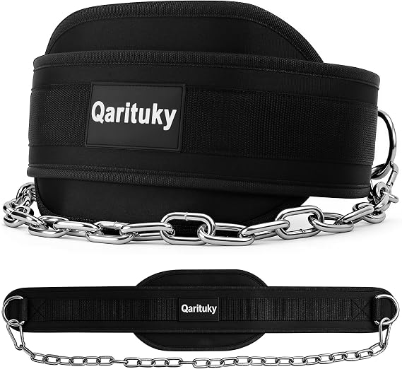 Dip Belt, Heavy Duty Weighted Pull Up Belt with 38 IN Steel Chain