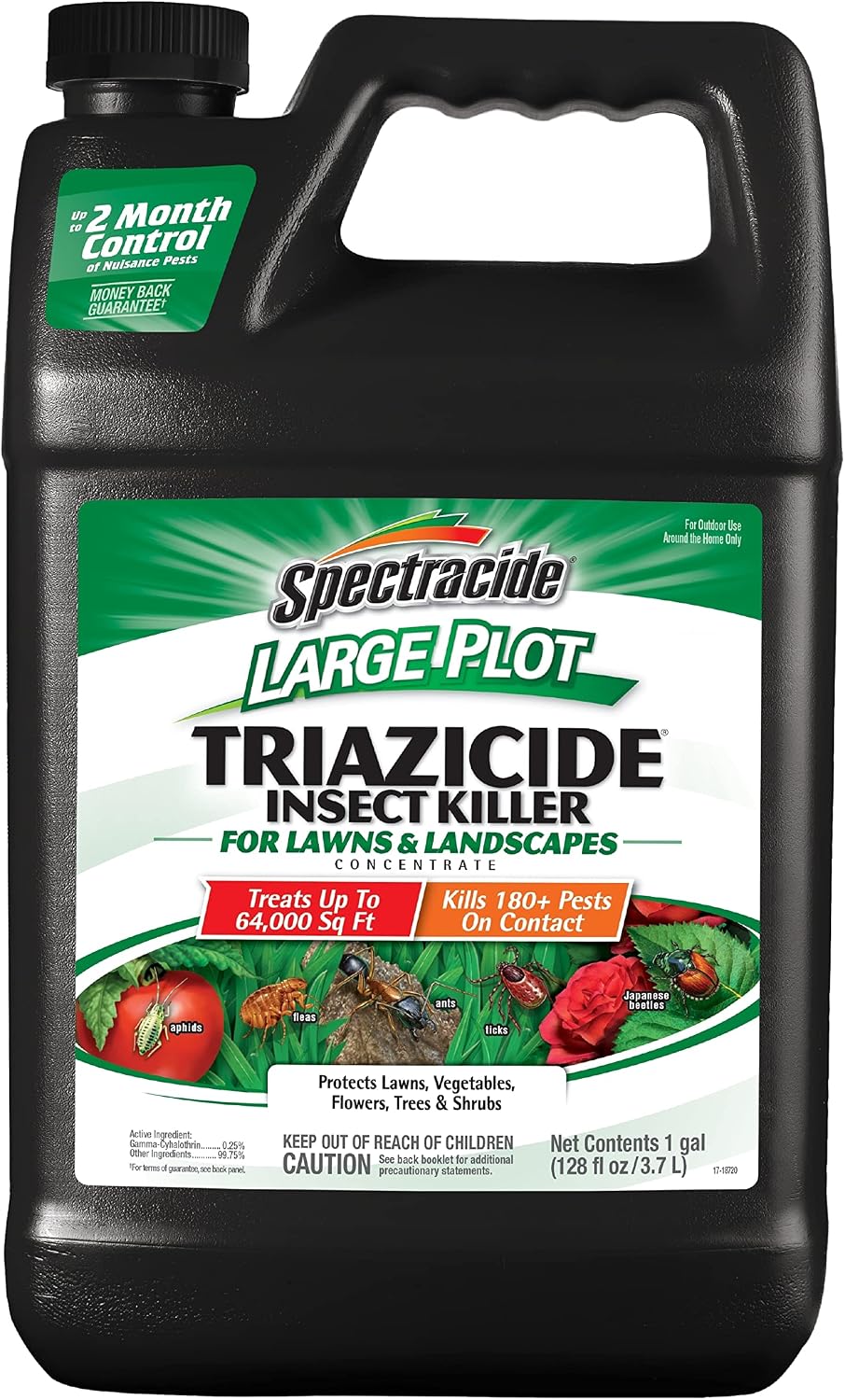 Spectracide Large Plot Triazicide Insect Killer for Lawns & Landscapes Concentrate, Kills Contact, 1 Gallon Pest Control, Single