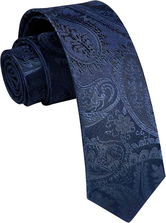 Enlision Skinny Ties for Men 2.17" Mens Necktie Formal Business Silk Slim Tie Woven Jacquard Thin Tie Wedding Party