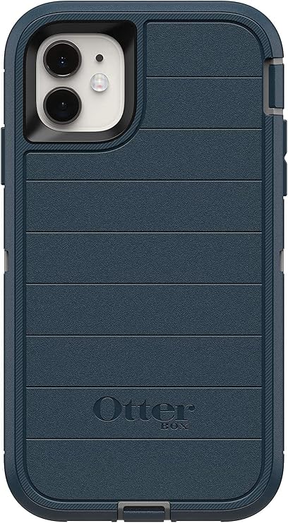 OtterBox Defender Screenless Series Rugged Case for iPhone 11 (NOT Pro/Pro Max) Case Only - Non-Retail Packaging - with Microbial Defense (Gone Fishin Blue)