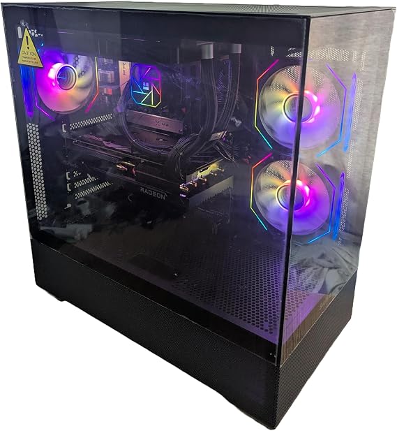 Centaurus Berserk GX2 Gaming PC, Intel Core Ultra 7 265K 20-Core, Radeon RX 9070 GRE 12GB, 32GB DDR5 6000MHz RAM, 1TB NVMe SSD, Win 11 PRO, Liquid Cooler. WiFi. Desktop Computer, Video Audio Editing