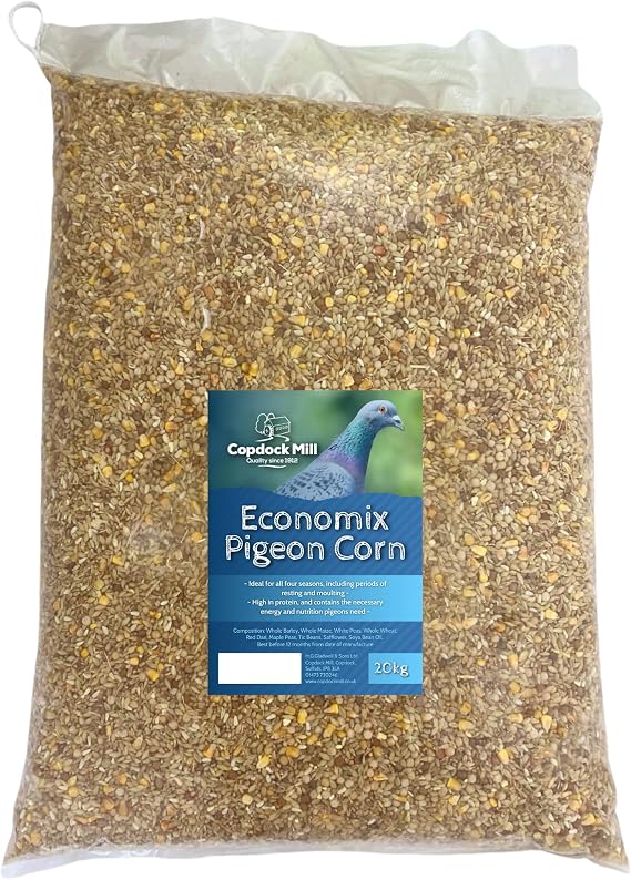 Copdock Mill Economix Pigeon Corn Feed, High Protein Bird Food, 20kg