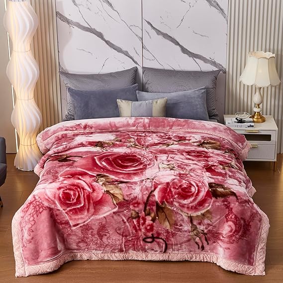 9 lbs Korean Faux Mink Fleece Blanket Queen Size 7991 inch,2 ply Soft Warm Plush Flannel Blanket for The Cold Night.