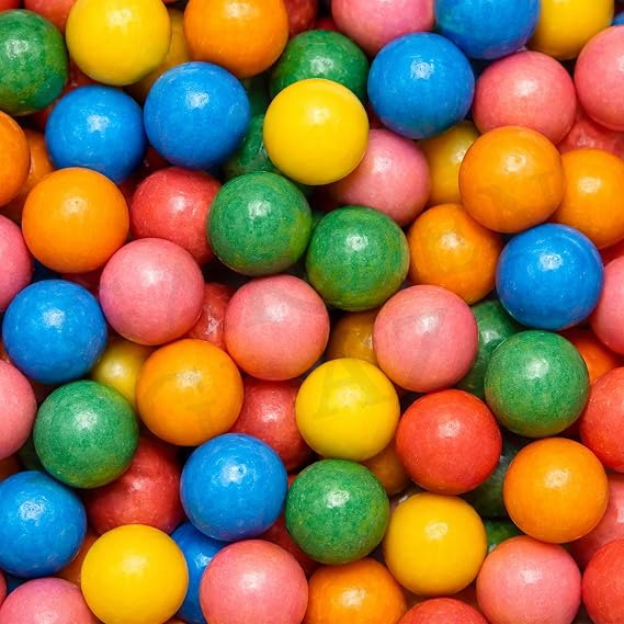 Bubblegum Balls sweets Tutti frutti Fruity Flavour treats - Perfect for Sharing, Parties, Events - retro pick n mix candy (500g bulk bag)