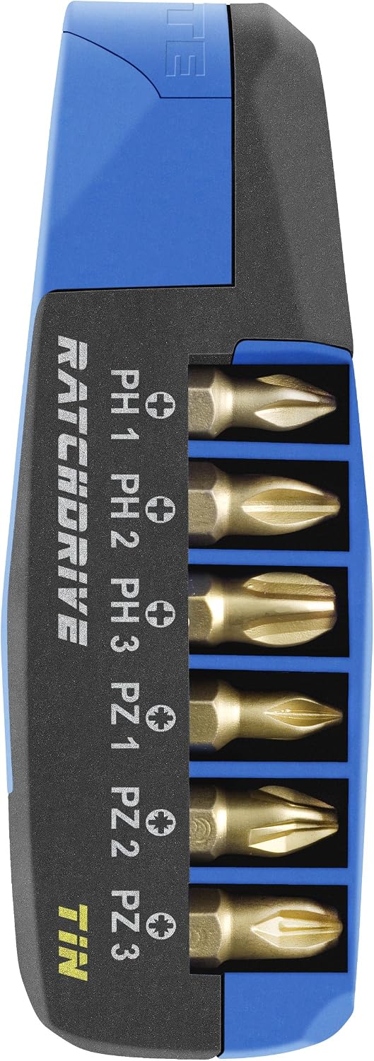 Witte 25104 Ratchdrive All-in-one PhillipsPozidriv Titanium-Nitride Bit Set