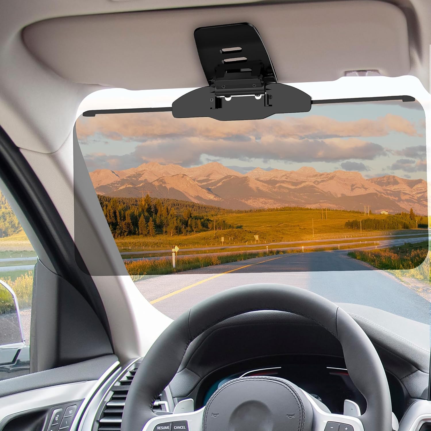 Sun Visor Extender for Car, UV400 Polarized Car Visor Extender Sun Blocker, Safe Driving Extension for Anti-Glare, UV Ray, Stray Light, Universal for SedanVanSUV 1 Pack