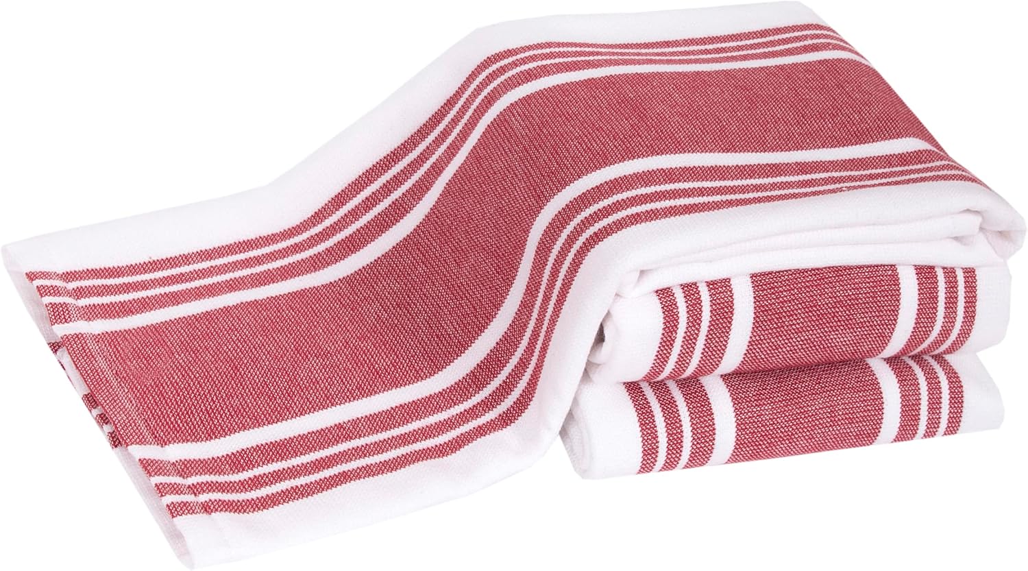 All-Clad Dual-Purpose Kitchen Towels: Highly Absorbent - 100% Cotton, 17x30 Dish Towels for Cleaning & Drying Dishes & Glassware, 3-Pack, Chili