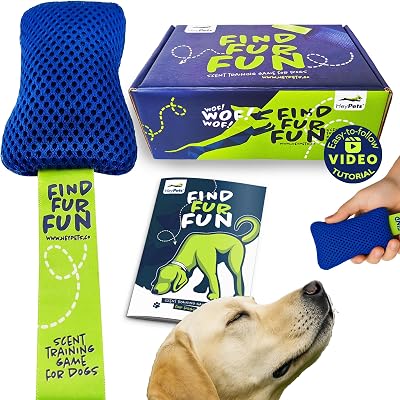 Dog Scent Training Kit Nosework & Mental Stimulation Toy for Dogs, Interactive Hide & Seek Enrichment Game with Anise Scent Pouches