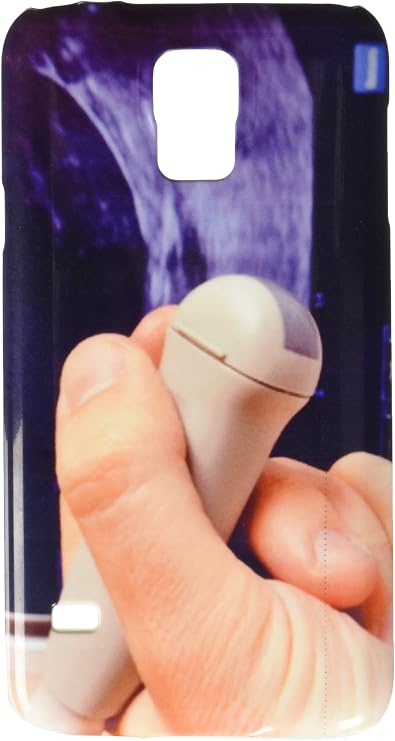 Microconvex ultrasound probe with veterinary abdominal scan cell phone cover case Samsung S5