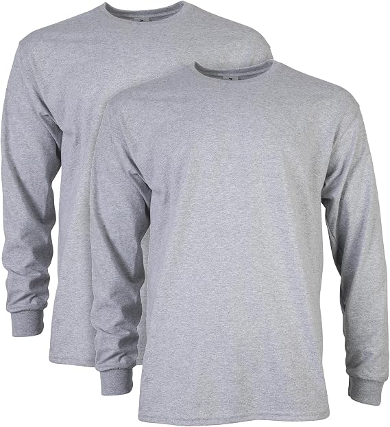 Gildan Men's Ultra Cotton Long Sleeve T-Shirt (Pack of 2)