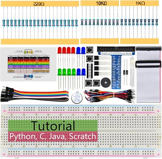 Freenove Basic Starter Kit for Raspberry Pi 5 4 B Zero 2 W (NOT Included)