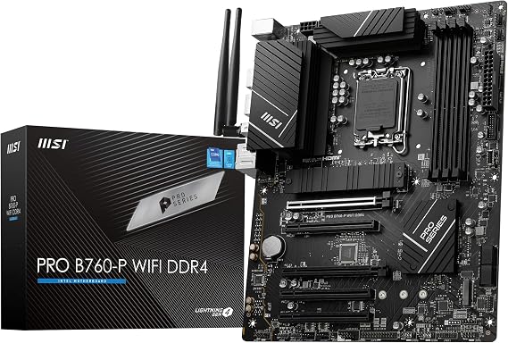MSI PRO B760-P WIFI DDR4 Intel B760 Soket 1700 DDR4 5333(OC) MHz ATX Gaming (Oyuncu) Anakart