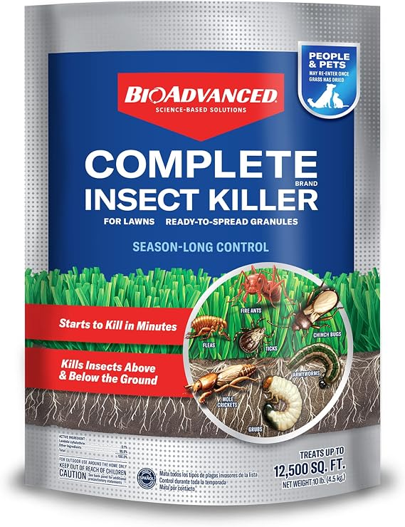 BioAdvanced Complete Brand Insect Killer for Lawns, Granules, 10 lb, Insect Killer for Lawns