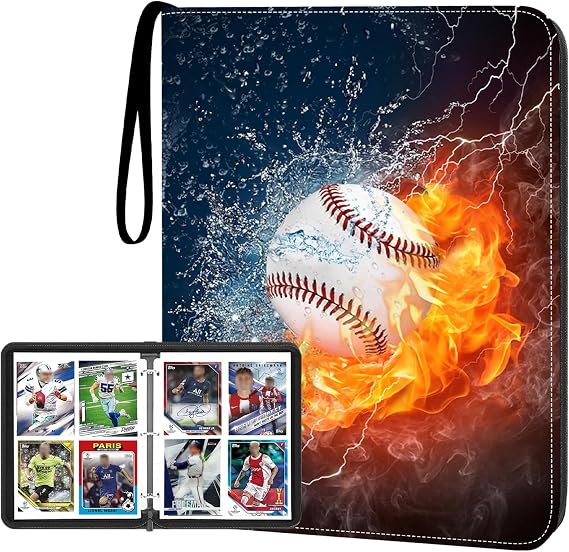4-Pocket Baseball Card Binder Album Holds 400 Sports Trading Cards