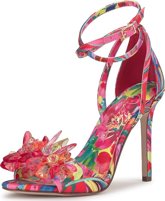 Jessica Simpson Janivah Floral Embellished High Heel Sandals