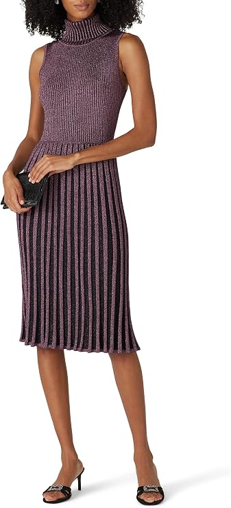 Milly Women's Multicolored Lurex Pleated Dress