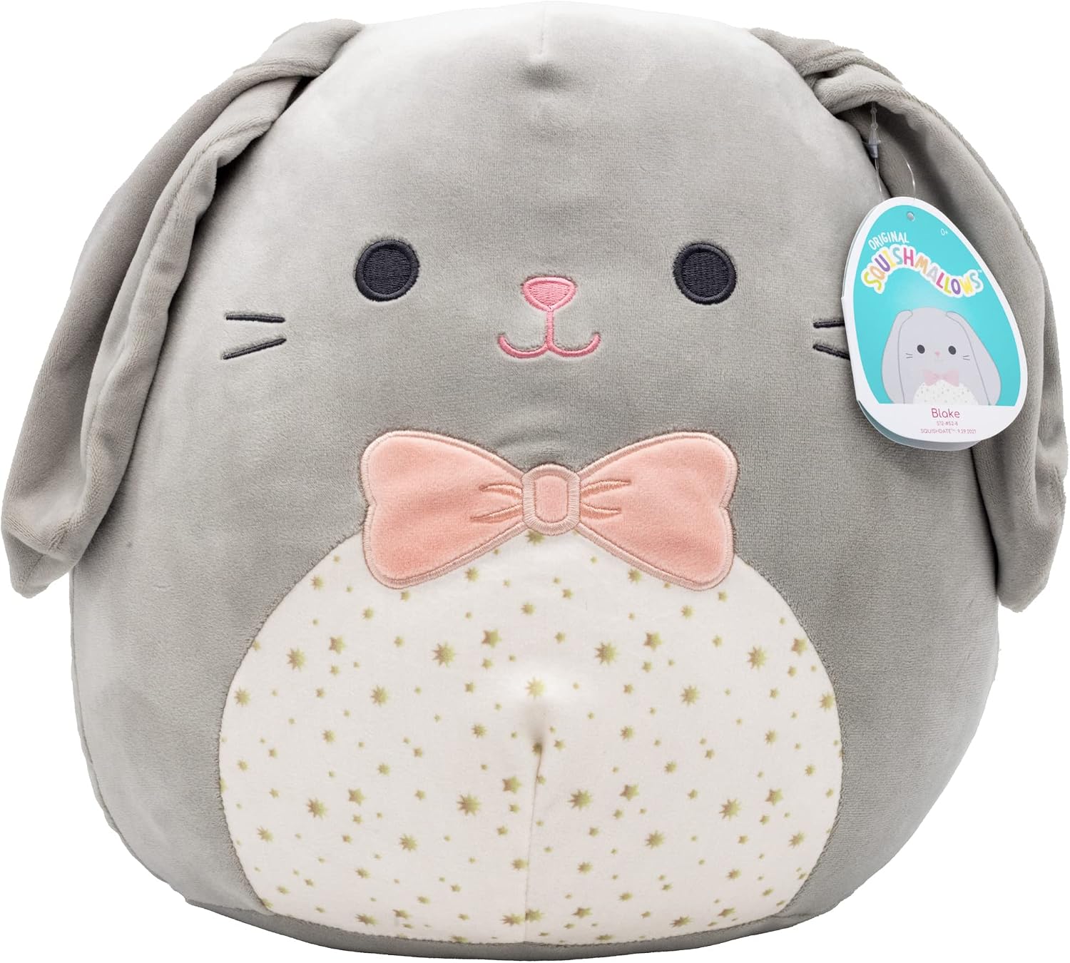 SQUISHMALLOW 12 Blake The Bunny - Officially Licensed Kellytoy Plush - Collectible Soft & Squishy Easter Stuffed Animal Toy - Add to Your Squad - Gift for Kids, Girls & Boys - 12 Inch
