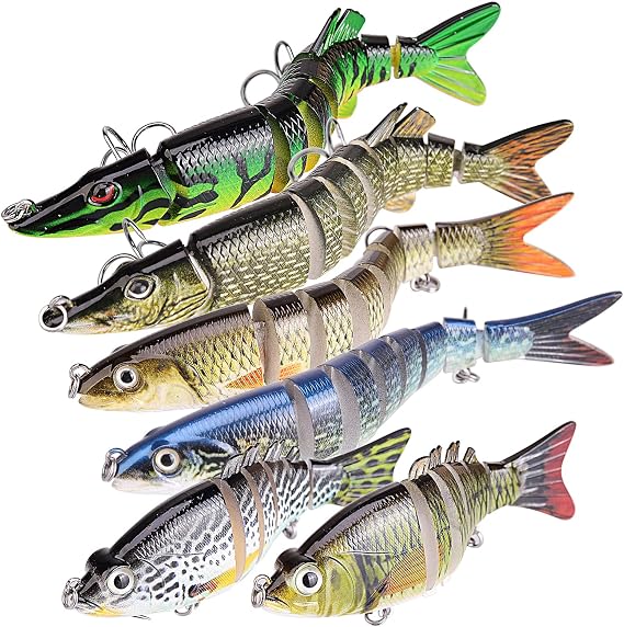 Fishing Lures Set - Multi-Stage Bait, Slow Sinking Bionic Bait for Freshwater & Saltwater Bass - Men's Fishing Gift