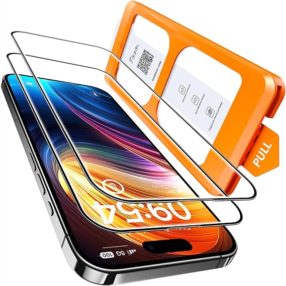 TOCOL for iPhone 16 Screen Protector, Instant Installation
